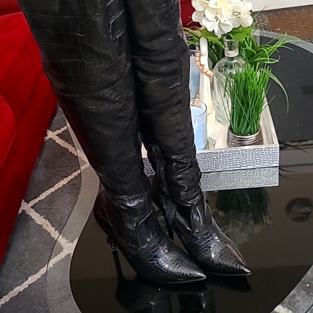 High heel stiletto boots